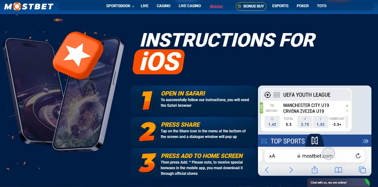 mostbet mobile app for iOS