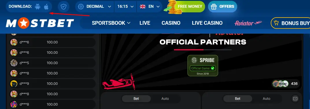 mostbet aviator game