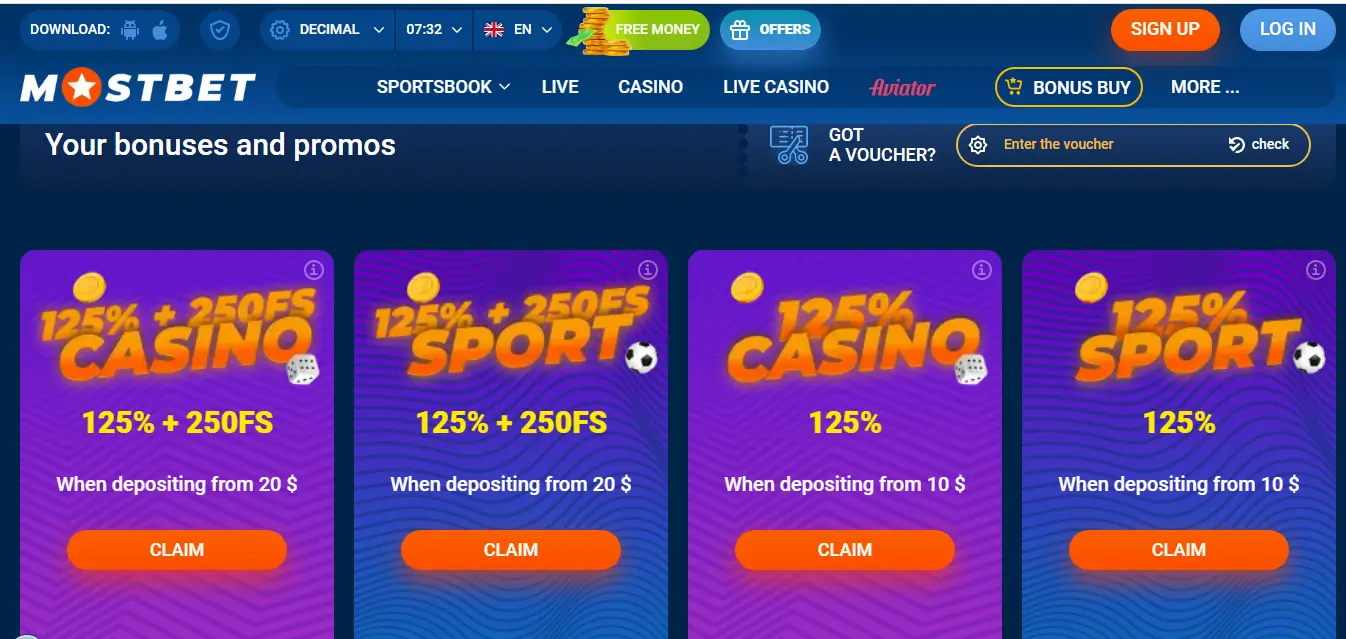 mostbet bonuses