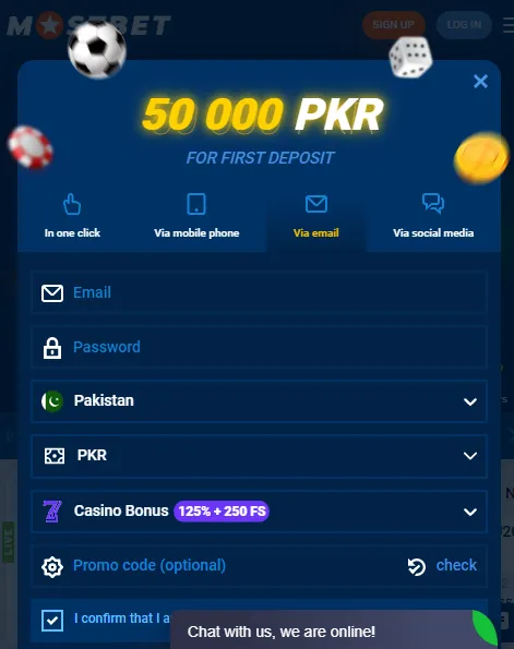 mostbet registration